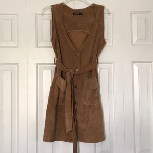Corduroy sleeveless dress